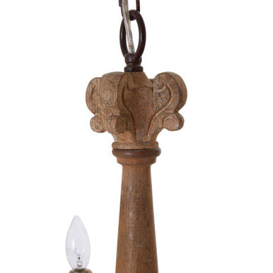 Paxton 5 Arm Linen Brown Chandelier