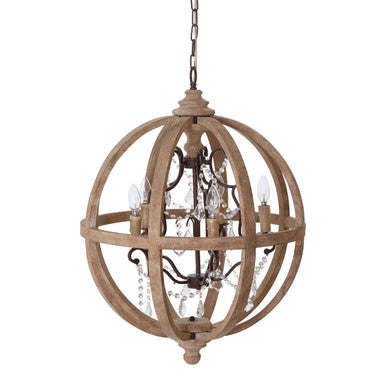 Pia 5 Arm Rustic Chandelier