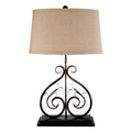 Portia Fabric Black Modern Table Lamp