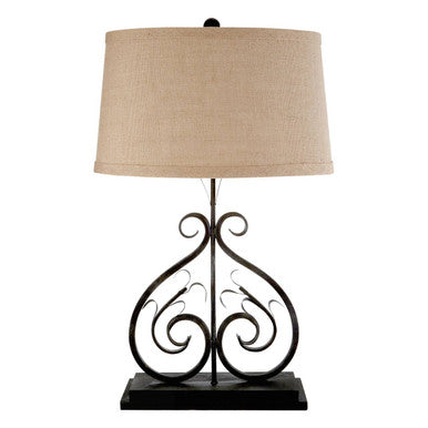 Portia Fabric Black Modern Table Lamp