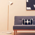 Bryant White Metal & Metal Floor Lamp