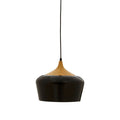 Blayne Black Metal & Wood Pendant Light