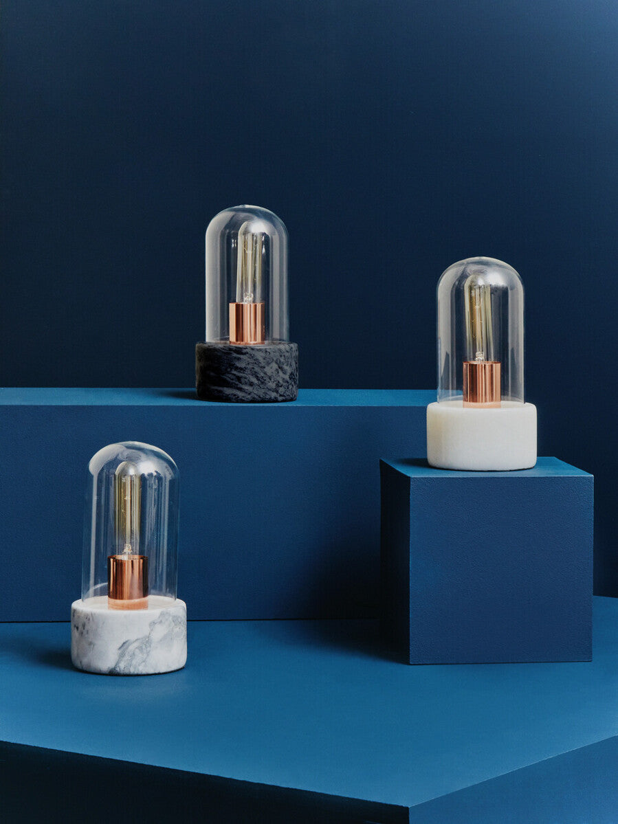 Lamonte Bell Table Lamp With Grey Marble Base