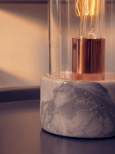 Lamonte Bell Table Lamp With Grey Marble Base