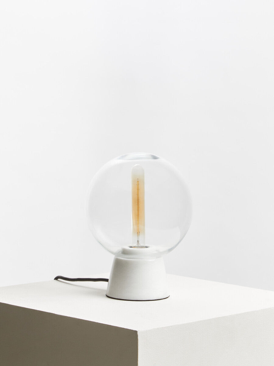 Lamonte Globe Table Lamp With White Marble Base
