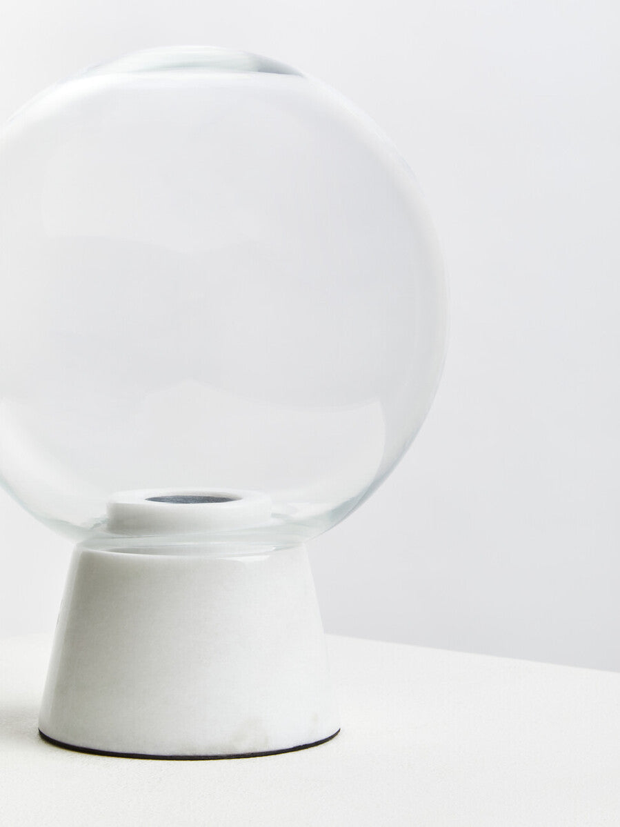 Lamonte Globe Table Lamp With White Marble Base