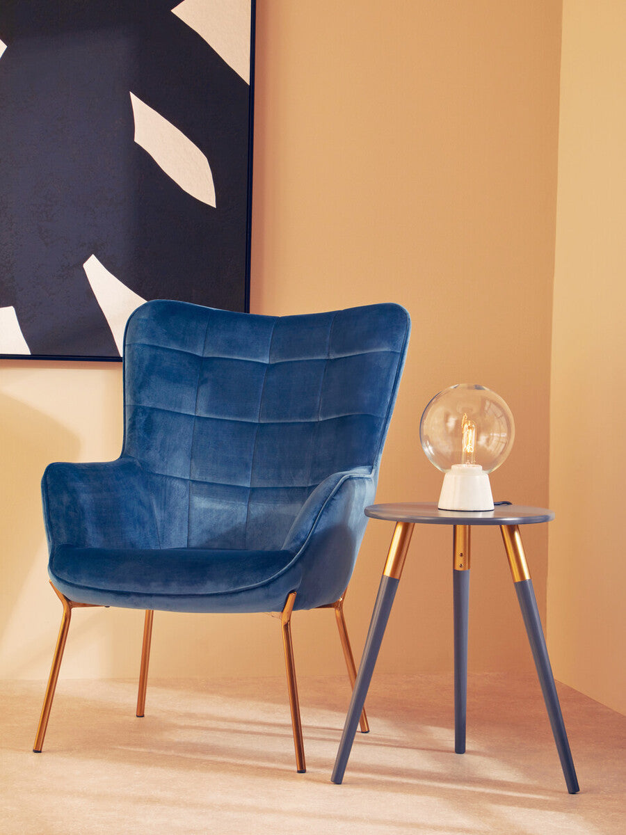 Lamonte Globe Table Lamp With White Marble Base
