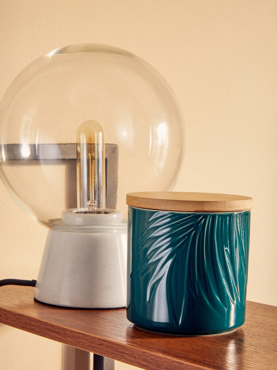 Lamonte Globe Table Lamp With White Marble Base