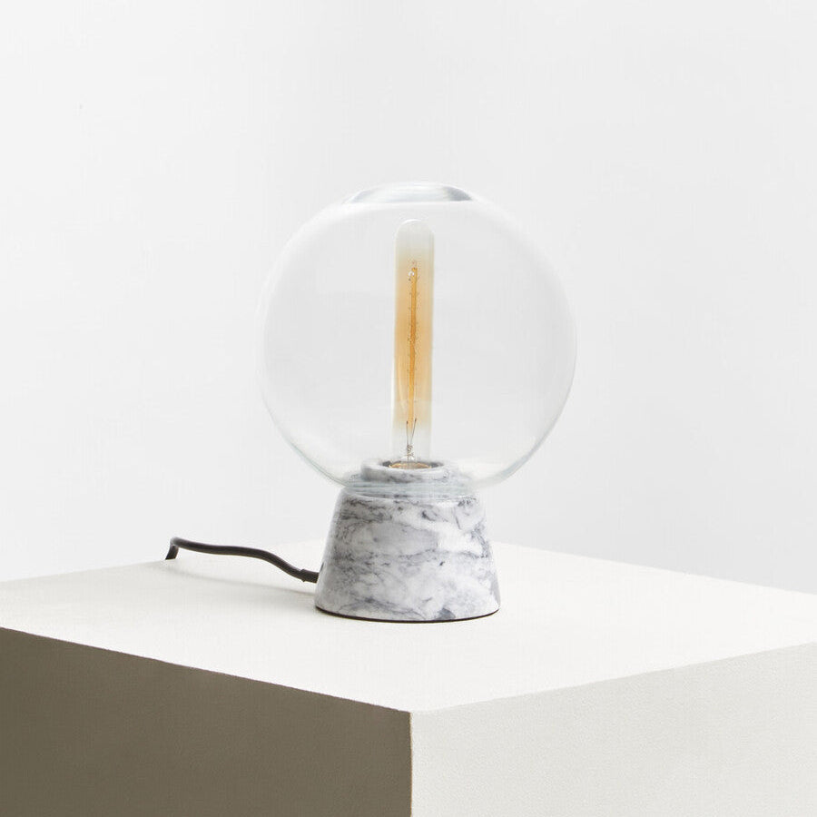Lamonte Globe Table Lamp With Grey Marble Base