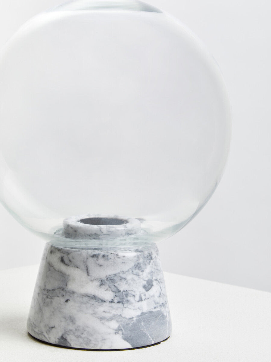 Lamonte Globe Table Lamp With Grey Marble Base