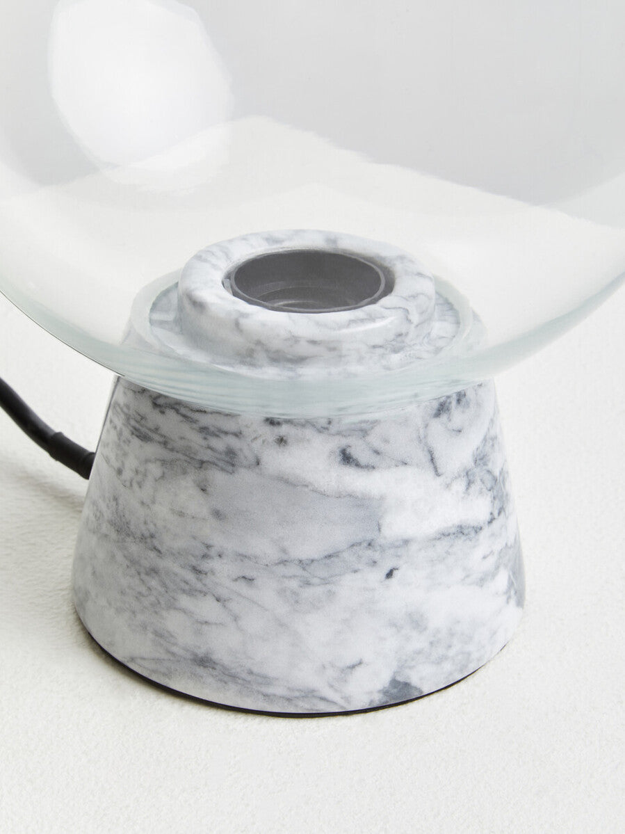 Lamonte Globe Table Lamp With Grey Marble Base