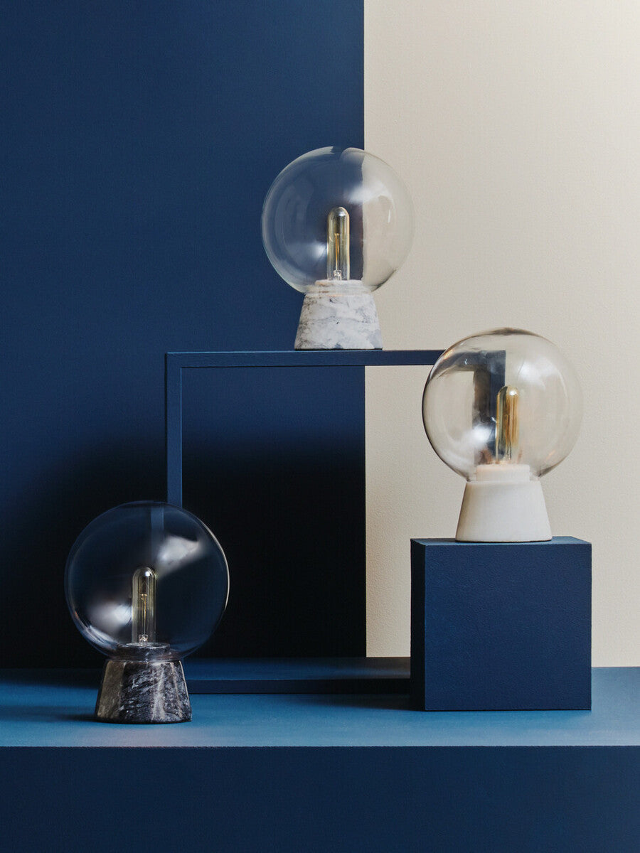 Lamonte Globe Table Lamp With Grey Marble Base