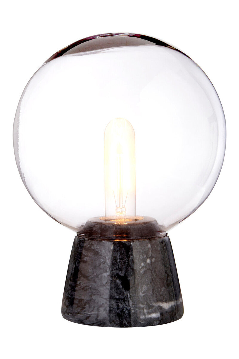Lamonte Globe Table Lamp With Black Marble Base