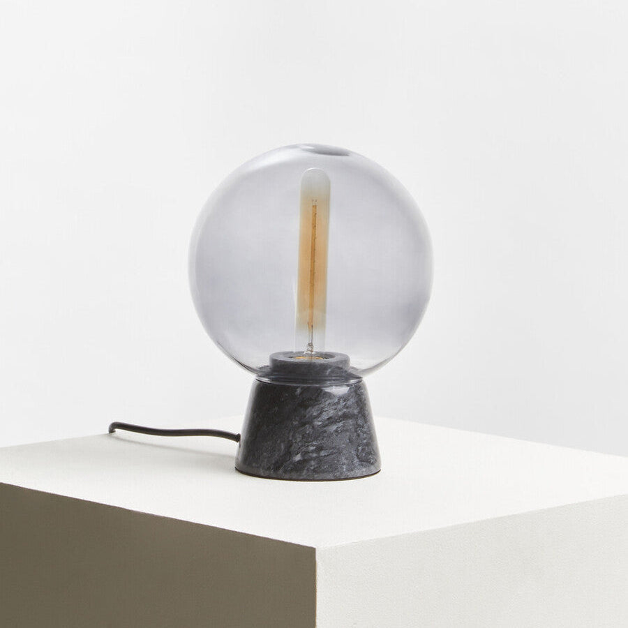 Lamonte Globe Table Lamp With Black Marble Base