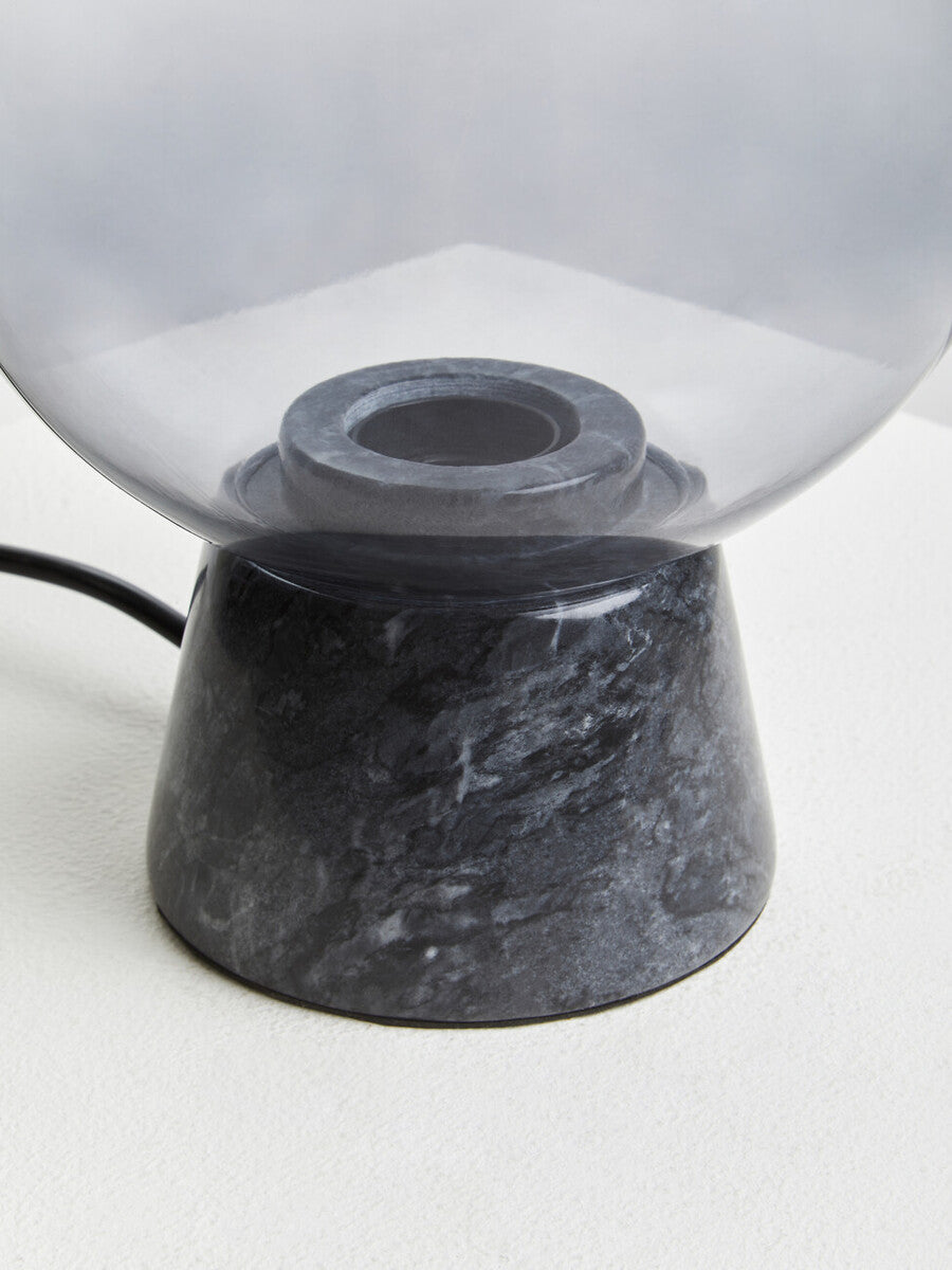 Lamonte Globe Table Lamp With Black Marble Base