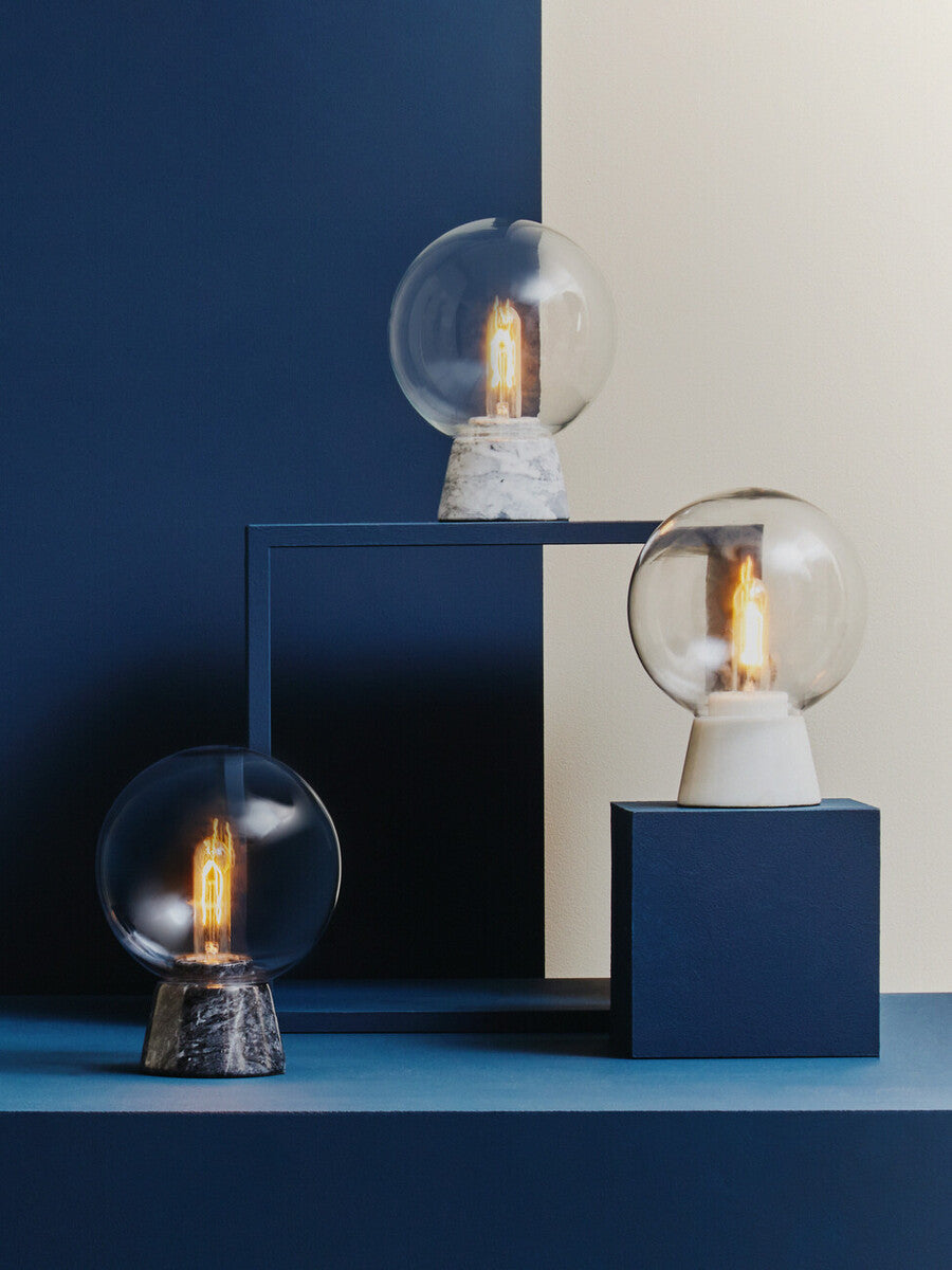 Lamonte Globe Table Lamp With Black Marble Base