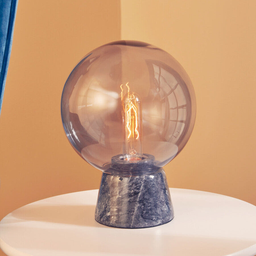 Lamonte Globe Table Lamp With Black Marble Base