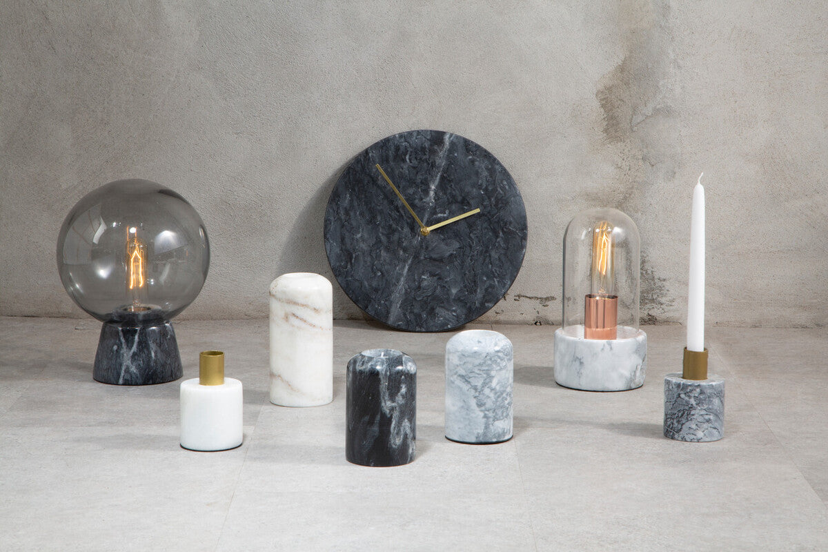 Lamonte Globe Table Lamp With Black Marble Base
