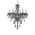 Murano Smoked Chrome & Crystal Chandelier