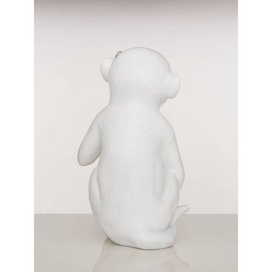 Boho White Monkey Table Lamp