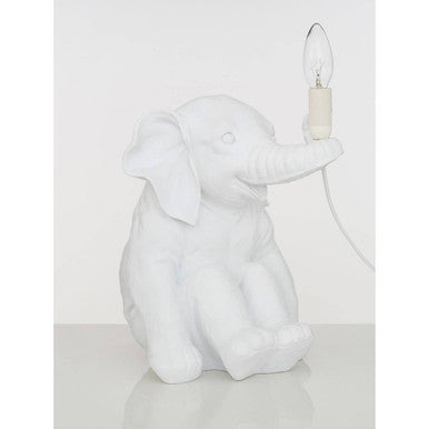 Boho Elephant White Bohemian Table Lamp