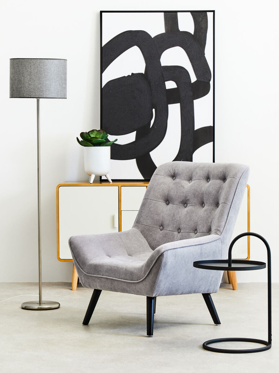 Forma Grey Waffle Shade Floor Lamp