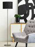Forma Black Waffle Shade Floor Lamp