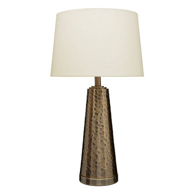 Spiridon Antique Brass Table Lamp With Cream Shade
