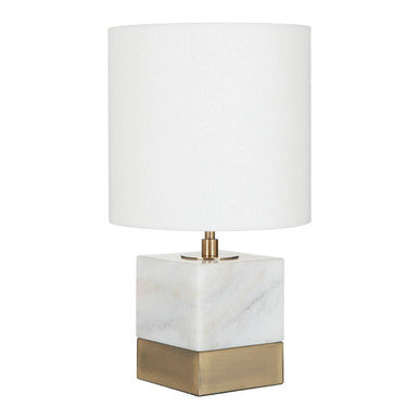 Sorado White Marble Accent Table Lamp