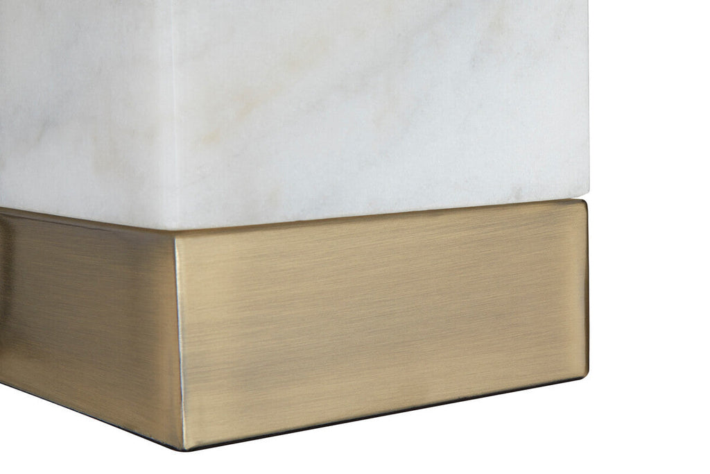 Sorado White Marble Accent Table Lamp