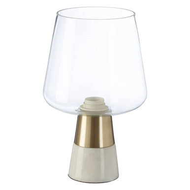Sebah Table Lamp With Marble Base & Glass Shade