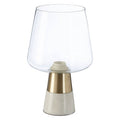 Sebah Table Lamp With Marble Base & Glass Shade