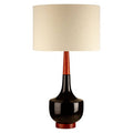 Sirus Table Lamp With Wood & Ceramic Base