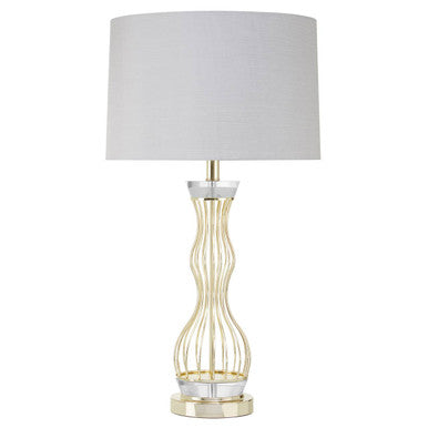Hannah Crystal Grey Table Lamp