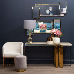 Hannah Crystal Grey Table Lamp