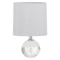 Helma Crystal Base Table Lamp With Grey Shade