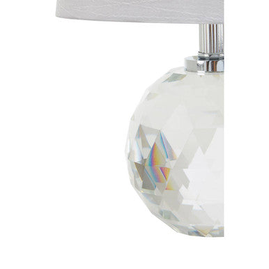 Helma Crystal Base Table Lamp With Grey Shade