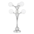 Heba Chrome 6 Light Table Lamp With Glass Shades