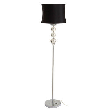 Hariot Chrome With Black Shade Floor Lamp