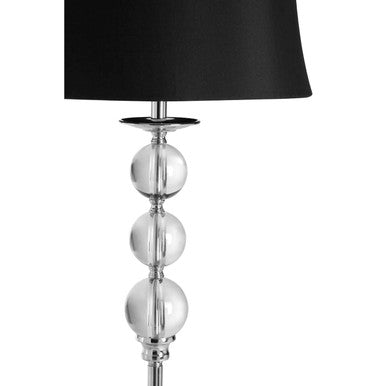 Hariot Chrome With Black Shade Floor Lamp