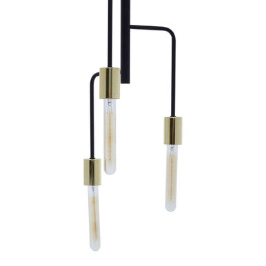 Lagona 3 Bulb Gold & Black Pendant Light