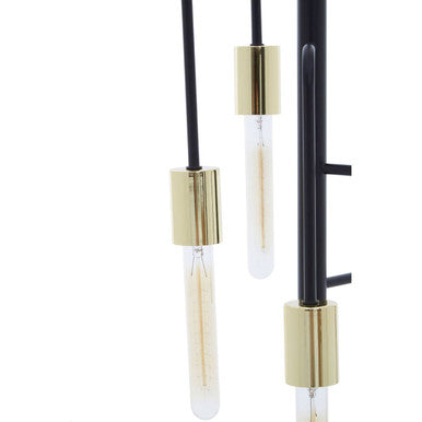 Lagona 5 Bulb Gold & Black Pendant Light