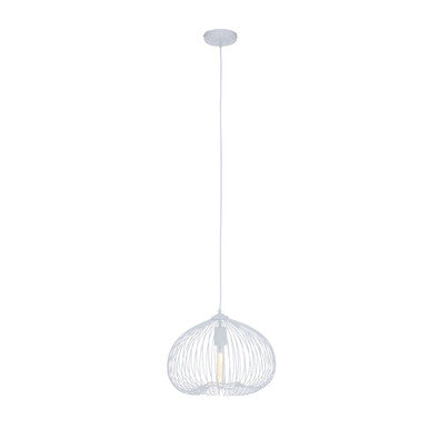 Lavis 1 Bulb White Pendant Light