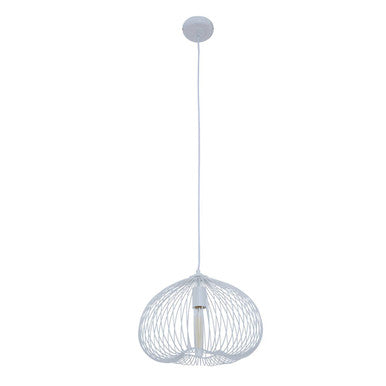 Lavis 1 Bulb White Pendant Light