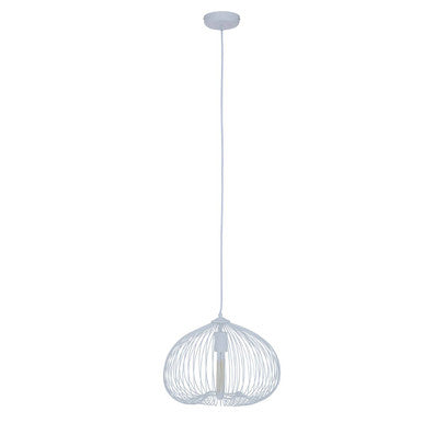 Lavis 1 Bulb White Pendant Light