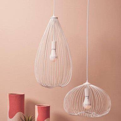 Lavis 1 Bulb White Pendant Light