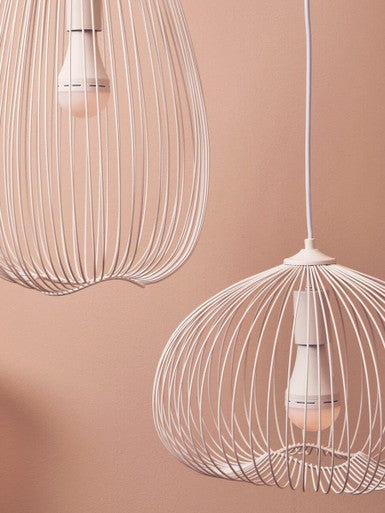 Lavis 1 Bulb White Pendant Light