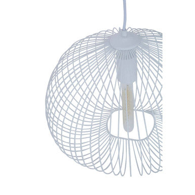 Lavis 1 Bulb White Pendant Light