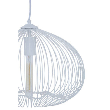 Lavis 1 Bulb White Pendant Light