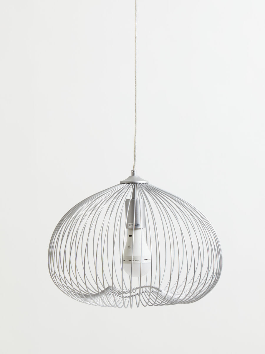 Lavis 1 Bulb Silver Pendant Light